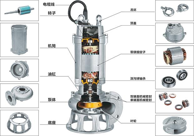 WQP不锈钢潜水小黄片应用下载结构图
