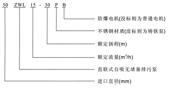ZWL直联式自吸小黄片应用下载型号意义