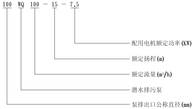 QW（WQ)潜水式无堵塞小黄片应用下载型号意义